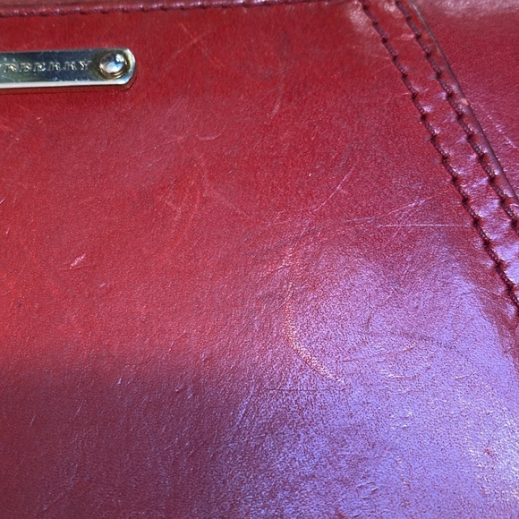 Burberry red leather long wallet classic - Picture 4 of 11
